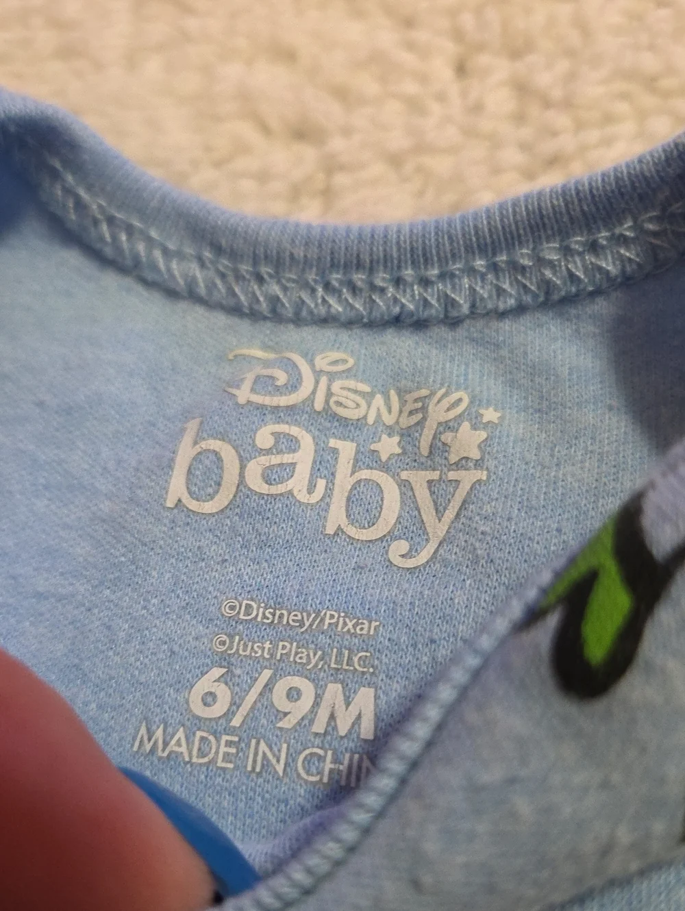 DISNEY BABY TOY STORY ONESIE